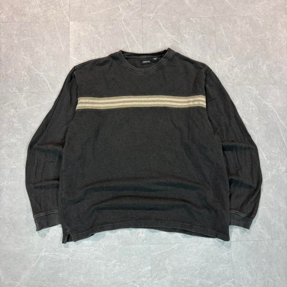 Black and cream‎ striped long sleeve shirt #stripedshirt